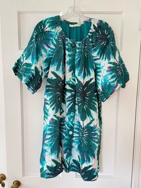 Marie Oliver Teal White Floral Mini Dress